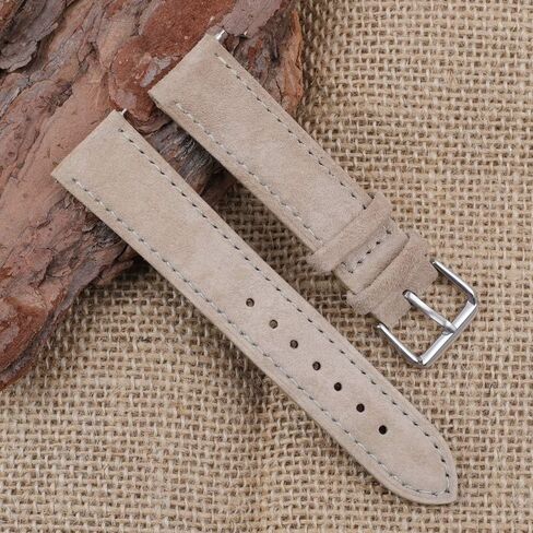 Onthelevel Suede Watch Strap-18mm 19mm 20mm 22mm 24mm Suede Leather with Black Leather Back Watch Band for Men or Women in Kuwait