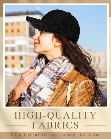 Jeyiour 6 Pcs Warm Winter Baseball Caps Teddy Fleece Faux Lamb Wool Fuzzy Cream Fluffy Hat for Women Men Outdoor Travel in Saudi Arabia