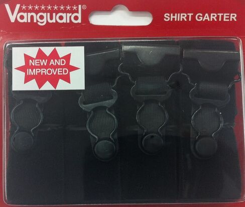 Vanguard Shirt Garter 2 Pair Original New Black Military Issue Heavy Duty (Shirt Stays) in Saudi Arabia