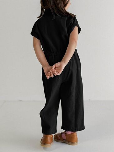 rrhss بدلة رومبير للفتيات نصف سحاب وأكمام قصيرة مع جيوب كبيرة in Kuwait