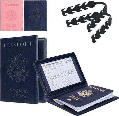 3 Pack Passport Holder, Leather Passport Cover Travel Essential Cruise Must Have Passport Holders, Passport Cover for Women Men, 3 Pack in Kuwait