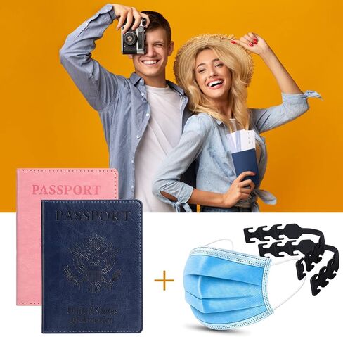 3 Pack Passport Holder, Leather Passport Cover Travel Essential Cruise Must Have Passport Holders, Passport Cover for Women Men, 3 Pack in Kuwait