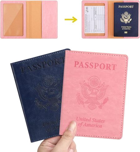3 Pack Passport Holder, Leather Passport Cover Travel Essential Cruise Must Have Passport Holders, Passport Cover for Women Men, 3 Pack in Kuwait