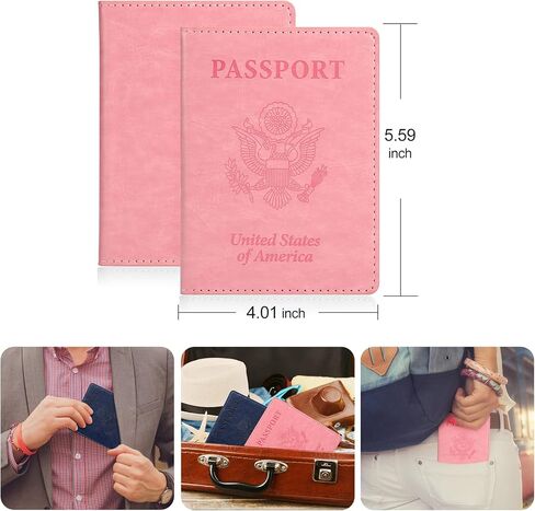 3 Pack Passport Holder, Leather Passport Cover Travel Essential Cruise Must Have Passport Holders, Passport Cover for Women Men, 3 Pack in Kuwait