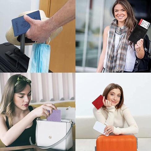 3 Pack Passport Holder, Leather Passport Cover Travel Essential Cruise Must Have Passport Holders, Passport Cover for Women Men, 3 Pack in Kuwait