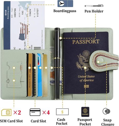 3 Pack Passport Holder, Leather Passport Cover Travel Essential Cruise Must Have Passport Holders, Passport Cover for Women Men, 3 Pack in Kuwait