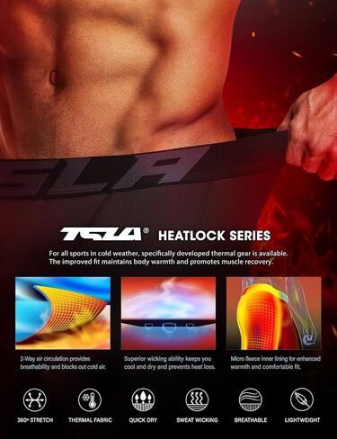 TSLA Men's Thermal Compression Pants, Athletic Sports Leggings & Running Tights, Wintergear Base Layer Bottoms in Kuwait