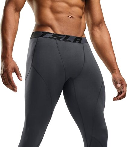 TSLA Men's Thermal Compression Pants, Athletic Sports Leggings & Running Tights, Wintergear Base Layer Bottoms in Kuwait