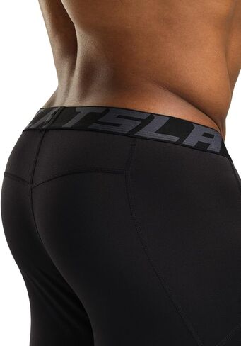 TSLA Men's Thermal Compression Pants, Athletic Sports Leggings & Running Tights, Wintergear Base Layer Bottoms in Kuwait