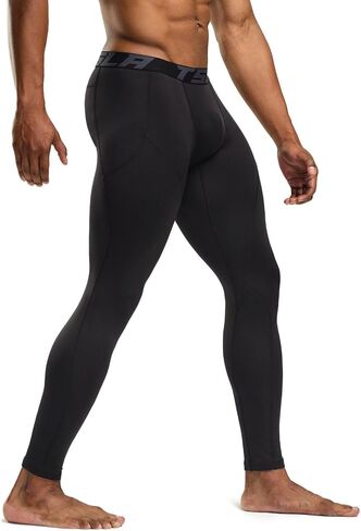 TSLA Men's Thermal Compression Pants, Athletic Sports Leggings & Running Tights, Wintergear Base Layer Bottoms in Kuwait