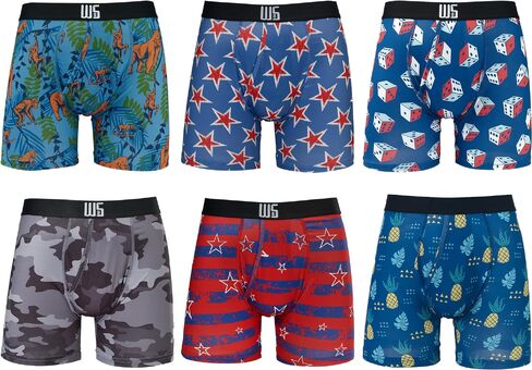 Warriors & Scholars | Mens Boxer Briefs | Boxer Briefs for Men Pack of 6 | Mens Boxer Briefs Underwear | Boys Boxer Briefs in Saudi Arabia