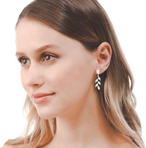 DHQH Bridesmaid Necklace Earrings Set Gifts I Couldn't Say I DO Without You Cubic Zirconia Leaf Pendant Necklace Bridesmaid Proposal Gift Set of 4 6 in Kuwait