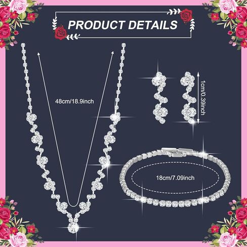 Yinkin 6 Bridesmaid Jewelry Sets for Wedding Will You Be My Bridesmaid Necklace Earrings Bracelet with Card Bridesmaid Proposal Gift in Kuwait