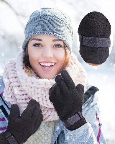 Liitrsh 60 زوجًا من قفازات الصوف الشتوية الحرارية للقيادة الرياضية قفازات ناعمة ودافئة ومريحة كبيرة للطقس البارد للرجال والنساء والأطفال in Kuwait