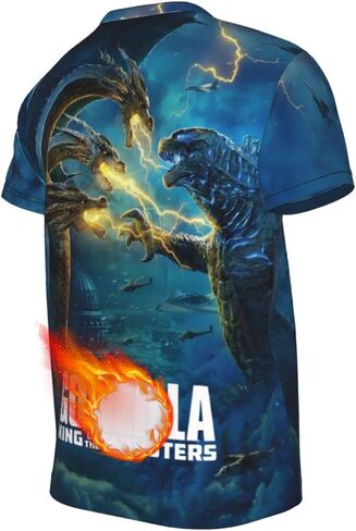 تي شيرت Midz Teen Shirt Monster Dinosaur تي شيرت مطبوع ثلاثي الأبعاد للأولاد والبنات تي شيرت برقبة دائرية وأكمام قصيرة in Kuwait