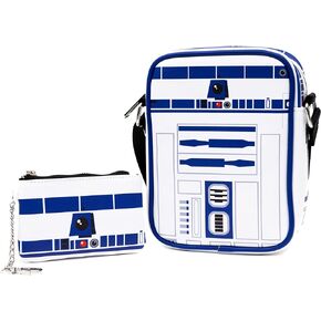 Star Wars Bag and Wallet Combo, Star Wars R2 D2 Droid Body White, Vegan Leather in Saudi Arabia