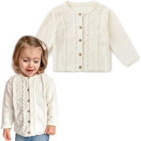 Simplee Kids سترات صوفية للخريف والشتاء للفتيات الصغيرات ومعاطف للأطفال الصغار