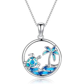 Vanel Sea Turtle Necklace for Women 925 Sterling Silver Hawaii Turtle Pendant Necklace Ocean Jewelry for Turtle Lovers in Saudi Arabia