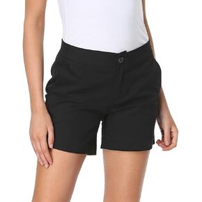 HDE Chino Shorts for Women 5" Inseam High Waisted Casual Stretch Summer Shorts