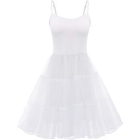 GRACE KARIN Women’s Underdress Spaghetti Strap Full Slip 1950s Vintage Petticoat Crinoline Tutu Underskirts S-XXL