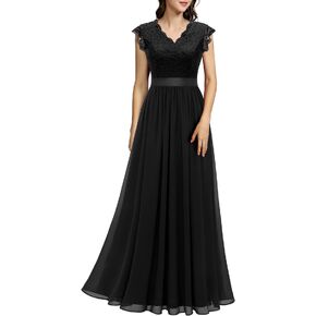 فستان Dressystar نسائي برقبة على شكل حرف V بدون أكمام من الدانتيل لوصيفة العروس وحفلات الزفاف in Kuwait