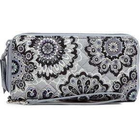 Vera Bradley Women's Cotton Accordion Wristlet with RFID Protection
