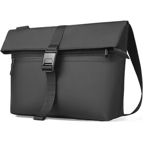 Waterproof Messenger Bag,12.9 Inch Shoulder Satchel Side Crossbody Bag for Men,Expandable Anti Theft Lightweight Durable Work Office Travel Casual College Crossbody Messenger Bags Gifts for Women Men in Kuwait