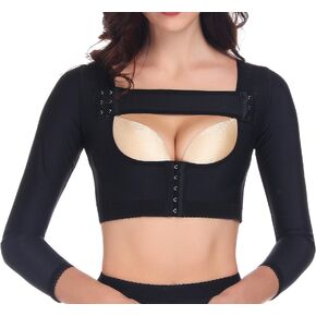 Larrycard Upper Arm Shaper Post Surgical Slimmer Compression Sleeves Posture Corrector Tops Shapewear for Women