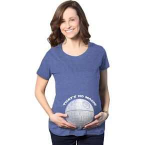 Maternity Thats No Moon Cute T Shirt Funny Pregnancy Announcement Baby Bump Tee