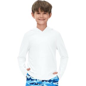 BesserBay Boys Sun Protection Hooded Long Sleeve Rashguard Shirt 1-14 Years