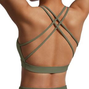 RUUHEE Women Workout Sports Bras Criss Cross Padded Support Yoga Bra Fitness Crop Tank Tops