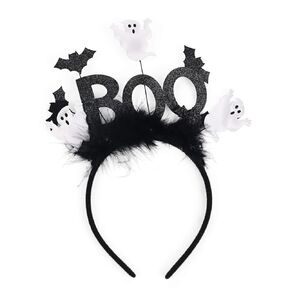 FELIZHOUSE Halloween Headbands Pumpkin Hair Hoop Skeleton Witch Spider Cosplay Devil Headband Headpiece for Halloween Costume Party Accessory(Skeleton)