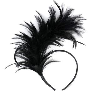 BABEYOND Fascinator Hats for Women Feather Headband Kentucky Headpiece Gatsby Derby Hat for Cocktail Wedding Tea Party