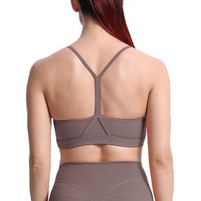 Aoxjox Women's Workout Y Sports Bras Fitness Backless Padded Trainning Active Gym Bra Yoga Crop Tank Top