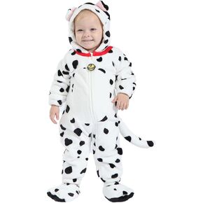 زي HSCTEK Baby Dog Onesie مع غطاء قدم مطابق لعمر 0-24 شهرًا