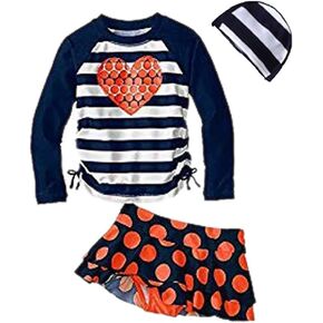 Vivobiniya Kids Swimsuits Girl's Two-Piece Long Sleeve Swimsuits UPF50+
