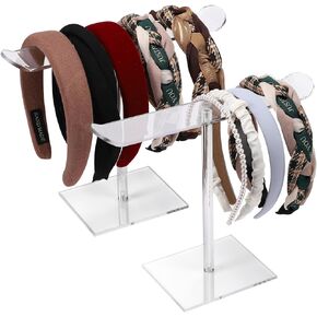 يوديفينيت منظم حامل عصابة راس من الاكريليك، حامل عرض شفاف لعرض شريط الرأس، منظم اكسسوارات الشعر للفتيات المراهقات والنساء، رف تخزين للمجوهرات ومشابك الشعر والاساور الحلقية in Kuwait