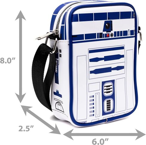 مجموعة شنطة ومحفظة ستار وورز R2 D2 درويد، جلد نباتي، ابيض, أبيض in Saudi Arabia