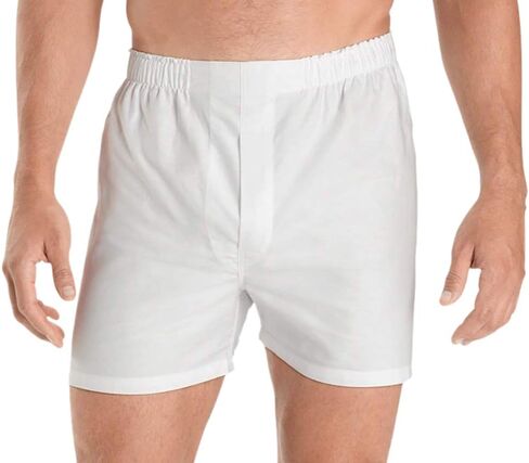 Brooks Brothers Men's 00003821 Oxford Cotton Boxers, White in Saudi Arabia
