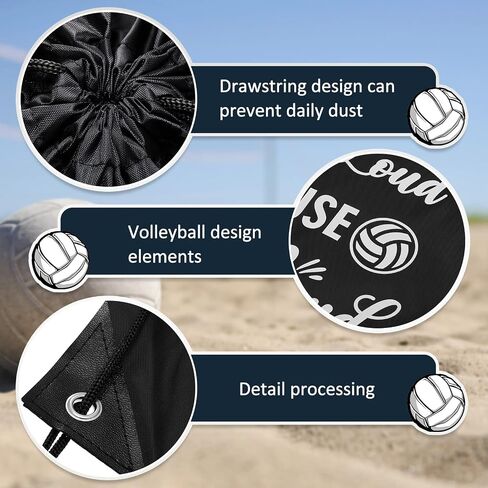 Weewooday 6 Pieces Volleyball Bag Volleyball Gifts Drawstring Backpack Bag Gym Travel Sack Pack Sport Volleyball Cinch Sack Gym Drawstring Bags in Saudi Arabia