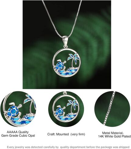 Vanel Sea Turtle Necklace for Women 925 Sterling Silver Hawaii Turtle Pendant Necklace Ocean Jewelry for Turtle Lovers in Saudi Arabia