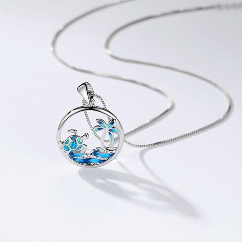 Vanel Sea Turtle Necklace for Women 925 Sterling Silver Hawaii Turtle Pendant Necklace Ocean Jewelry for Turtle Lovers in Saudi Arabia