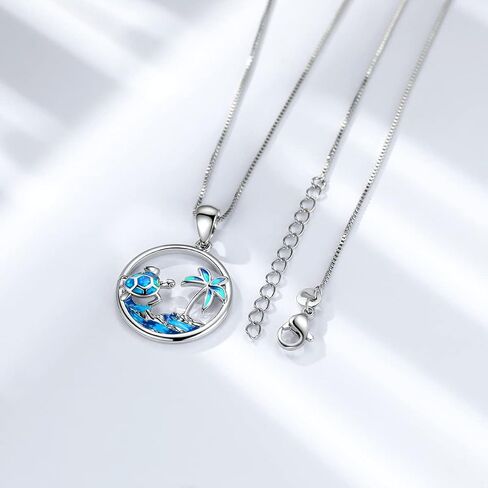 Vanel Sea Turtle Necklace for Women 925 Sterling Silver Hawaii Turtle Pendant Necklace Ocean Jewelry for Turtle Lovers in Saudi Arabia