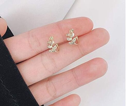 Longita Ear Cuff Earrings for Women Non Piercing Ear Hoop Earrings Stainless Steel Clip On Cartilage Earring Huggie Dainty Minimal Crossed Conch Piercing Sparkling Jewelry Silver Rose Gold in Saudi Arabia