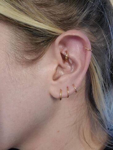 Longita Ear Cuff Earrings for Women Non Piercing Ear Hoop Earrings Stainless Steel Clip On Cartilage Earring Huggie Dainty Minimal Crossed Conch Piercing Sparkling Jewelry Silver Rose Gold in Saudi Arabia