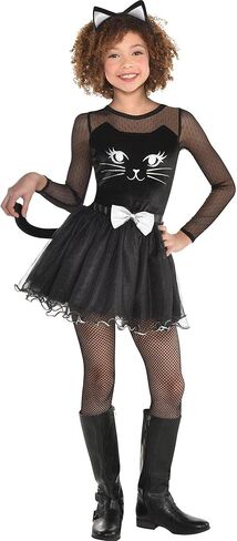 زي أمسكان بلاك كيتي كات للأطفال - كبير (12-14) مجموعة واحدة - مثالي للهالوين والحفلات ذات الطابع الخاص in Kuwait