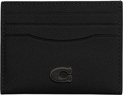 حافظة بطاقات مسطحة للرجال من Coach مصنوعة من الجلد المتقاطع in Kuwait