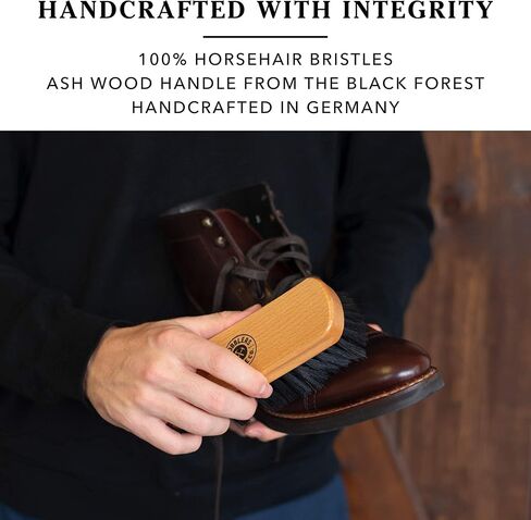 مجموعة فرش الأحذية الفاخرة من كوبلر تشويس | عبوتان (أسمر + بني) - شعيرات شعر حصان 100% ومقبض مقعر لقبضة ممتازة in Kuwait