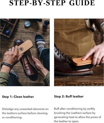 مجموعة فرش الأحذية الفاخرة من كوبلر تشويس | عبوتان (أسمر + بني) - شعيرات شعر حصان 100% ومقبض مقعر لقبضة ممتازة in Kuwait