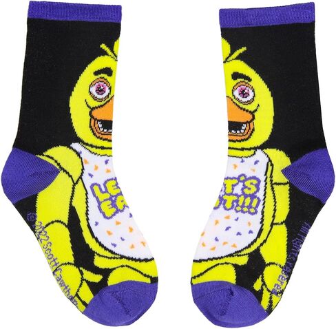 Bioworld Five Nights at Freddy's Kids Freddy and Chico Character Crew Socks زوجان (10-4) in Saudi Arabia